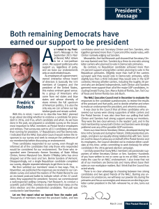 NALC President`s Message: Both remaining Democrats have