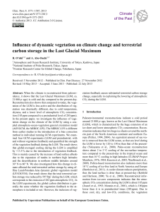 Influence of dynamic vegetation on climate change and terrestrial