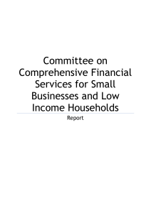 Report by the Committee on Comprehensive Financial Services for