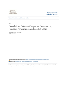Correlations Between Corporate Governance