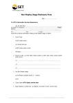 Non-Display Usage Disclosure Form