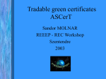 Tradable green certificates ASCerT