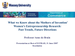 Women`s Entrepreneurship 5M Framework