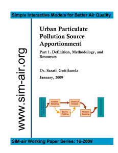 Urban Particulate Pollution Source Apportionment
