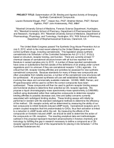 determination of CB 1 receptor binding and agonist activity of