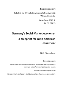 Germany`s Social Market economy: a blueprint for Latin American