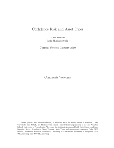 Confidence Risk and Asset Prices