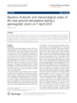 Reaction of electric and meteorological states of the near