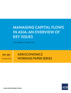 Managing Capital Flows in Asia: An Overview of Key Issues