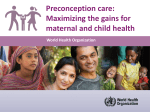 What is preconception care?