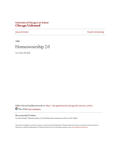 Homeownership 2.0 - Chicago Unbound