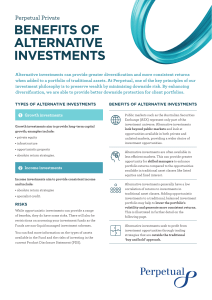 benefits of alternative investments