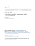 in Immigrant Rights Advocacy (abstract)