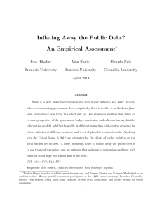 Inflating Away the Public Debt? - Centre for Economic Policy Research