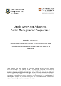 Anglo American Social Practitioner Reference Library