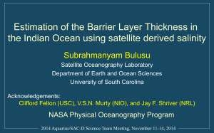 Estimation of the Barrier Layer Thickness in the Indian Ocean using