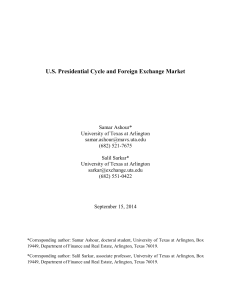 US Presidential Cycle and Foreign Exchange Market