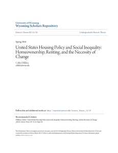 United States Housing Policy and Social Inequality: Homeownership
