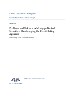 Problems and Reforms in Mortgage