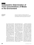 Voltammetric Determination of Trace Concentrations of Metals in the