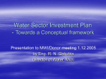 Water Sector Investment Plan