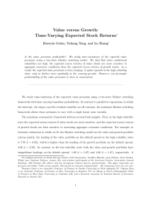 Value versus Growth - Krannert School of Management