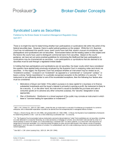 Syndicated Loans as Securities