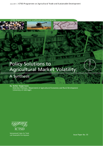 Policy Solutions to Agricultural Market Volatility