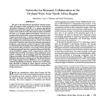 Networks for Research Collaboration In the Dryland West Asia