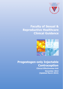 CEU Guidance test - Faculty of Sexual and Reproductive Healthcare