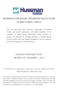 hussman strategic dividend value fund