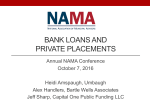 bank loans and private placements
