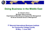 Doing Business in the Middle East - msu-ciber