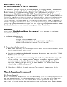 What Is Republican Government?