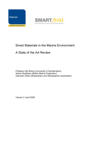 Smart Materials in the Marine Environment A State of the Art Review