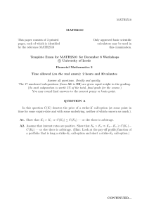 MATH2510 MATH2510 This paper consists of 3 printed Only