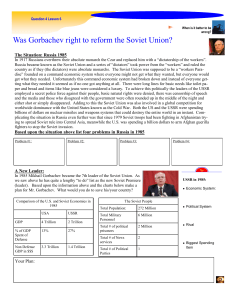 Was Gorbachev right to reform the Soviet Union?