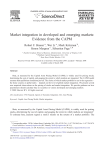 Market integration in developed and emerging markets