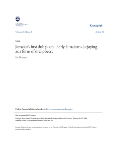 Jamaicaâ•Žs first dub poets: Early Jamaican