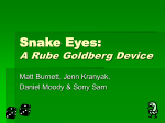 Snake Eyes: A Rube Goldberg Device