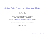 Optimal Order Exposure in a Limit Order Market