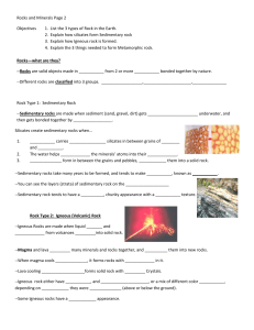 Rocks and Minerals Page 2