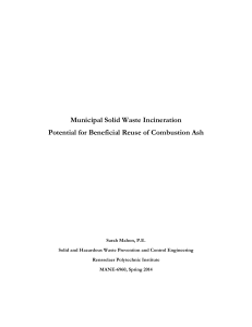 Municipal Solid Waste Incineration Potential for