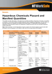 Hazardous chemicals placard and manifest quantities