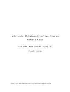 Factor Market Distortions Across Time, Space and Sectors in China