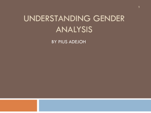 Moser Gender Analysis Framework (contd….)