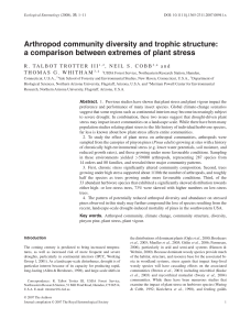 Arthropod community diversity and trophic structure