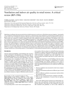 Ventilation and indoor air quality in retail stores: A