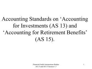 Accounting for Investments (AS 13) and