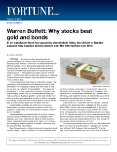 Warren Buffett: Why stocks beat gold and bonds